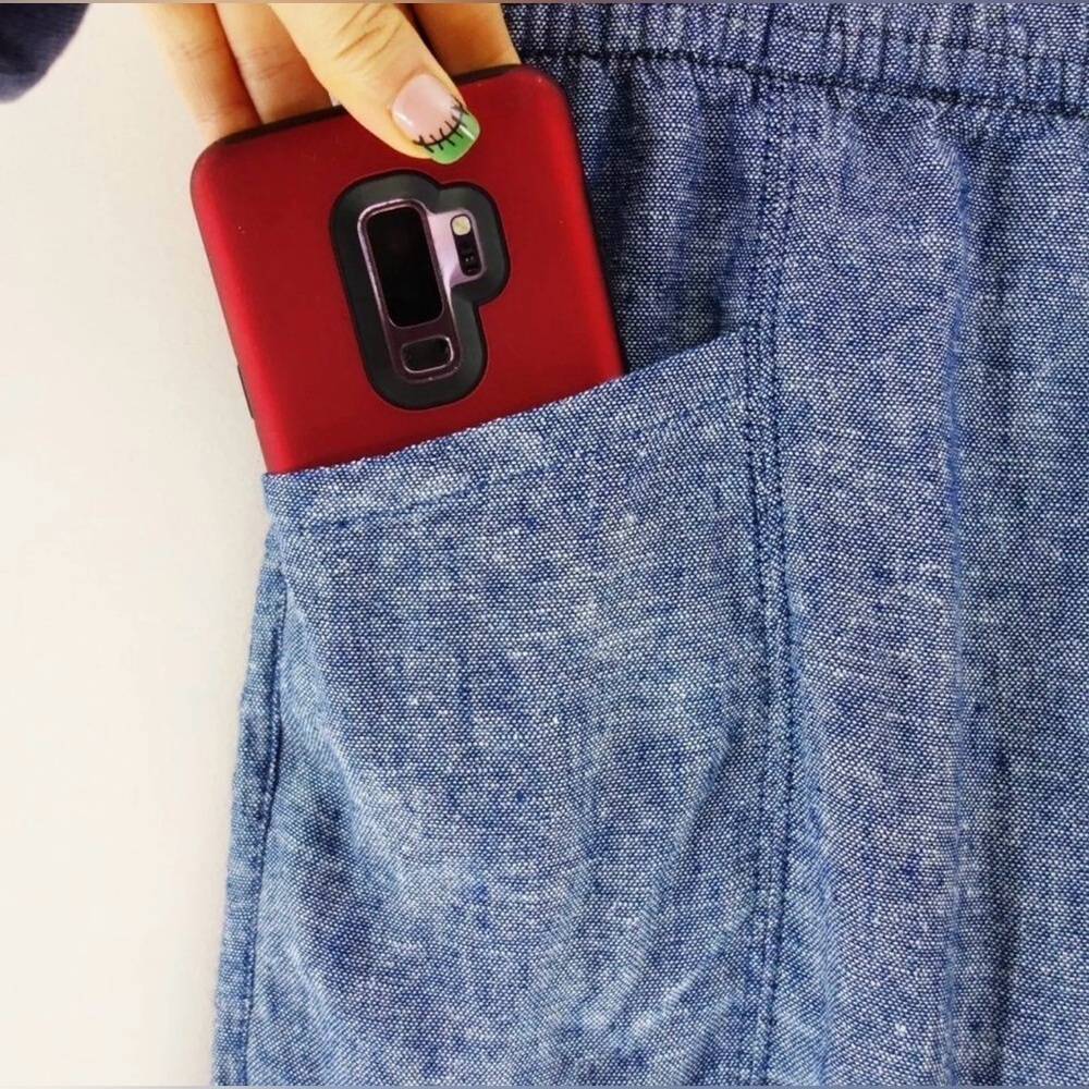 Old Navy High-Rise Chambray Shorts - Size M - Picture 3 of 5